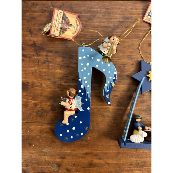 Vintage Kathe Wohlfahrt & Ulbricht Christmas Ornaments Germany Lot Of 6 READ - Picture 2 of 15